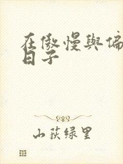 在傲慢与偏见的日子