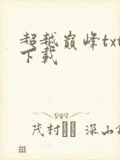 超越巅峰txt下载