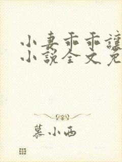 小妻乖乖让我宠小说全文免费阅读