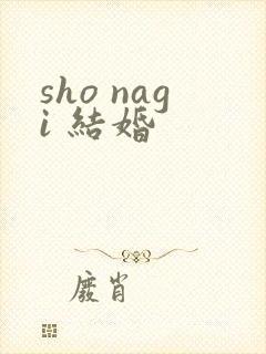 sho nagi 结婚