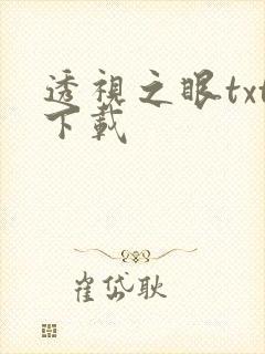 透视之眼txt下载