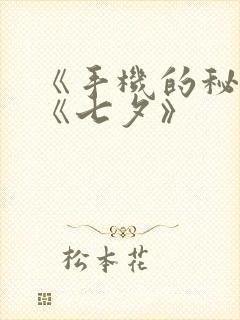 《手机的秘密》《七夕》