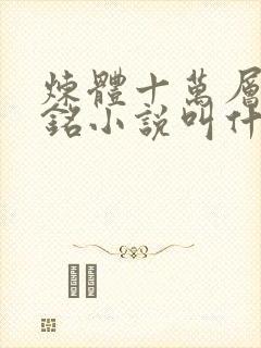 炼体十万层轩辕铭小说叫什么