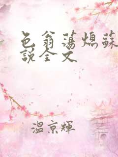 色翁荡熄苏钥小说全文