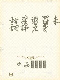 甜蜜惩罚未增删翻译免费