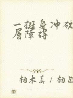 一挺身冲破了那层障碍