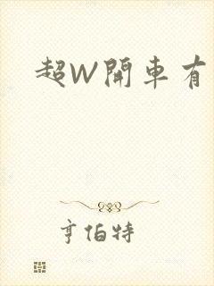 超W开车有过程