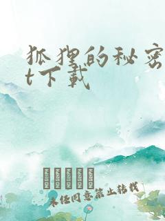 狐狸的秘密txt下载