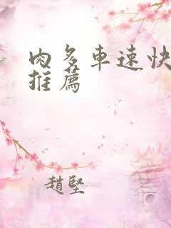 肉多车速快的书推荐