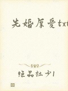 先婚厚爱txt