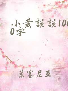 小黄说说1000字