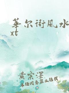 华尔街风水师txt