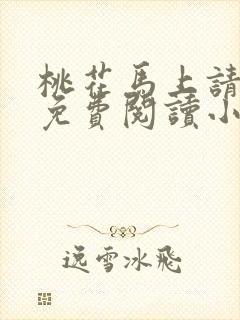 桃花马上请长缨免费阅读小说全文