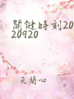 关键时刻20120920