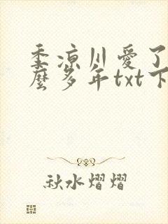 季凉川爱了你这么多年txt下载