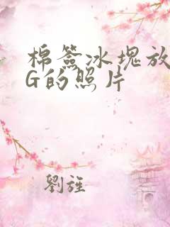 棉签冰块放入PG的照片