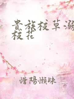 贵族校草溺爱拽校花