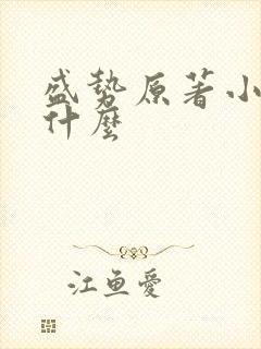 盛势原著小说叫什么