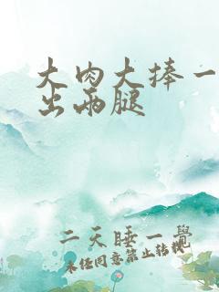 大肉大捧一进一出两腿