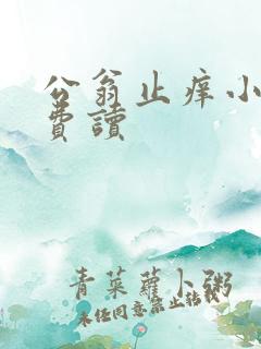 公翁止痒小说免费读