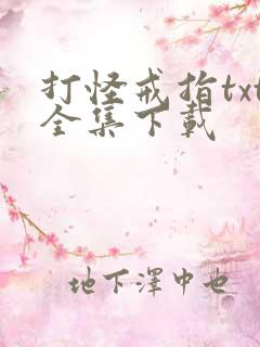 打怪戒指txt全集下载