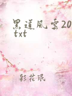 黑道风云20年 txt