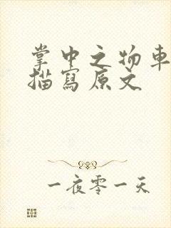 掌中之物车里震描写原文