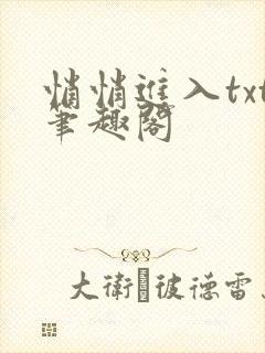 悄悄进入txt笔趣阁