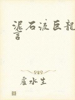 泥石流巨龙系谣言