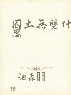 国土无双什么意思