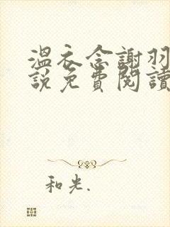 温衣念谢羽渊小说免费阅读