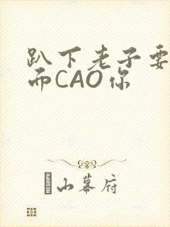 趴下老子要从后面CAO你