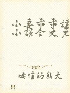 小妻乖乖让我宠小说全文免费阅读