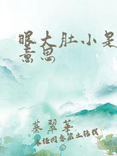 眼大肚小是什么意思