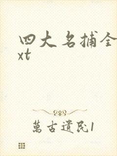 四大名捕全集txt