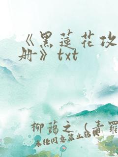 《黑莲花攻略手册》txt