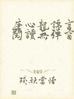 唐心龙锦言免费阅读无弹窗
