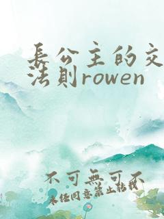 长公主的交际花法则rowen