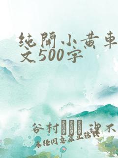 纯开小黄车小短文500字