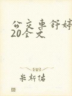 公交车舒婷1一20全文