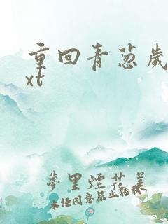 重回青葱岁月txt