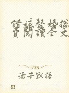 错嫁替婚总裁免费阅读全文