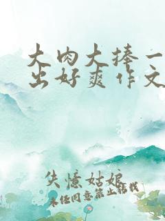 大肉大捧一进一出好爽作文