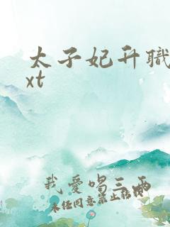 太子妃升职记txt