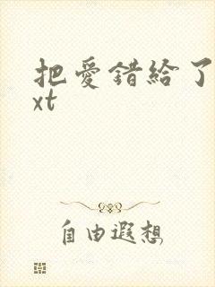 把爱错给了你txt