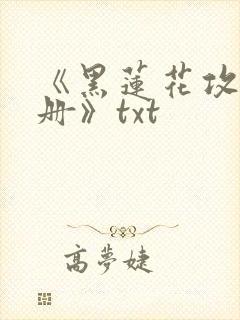 《黑莲花攻略手册》txt