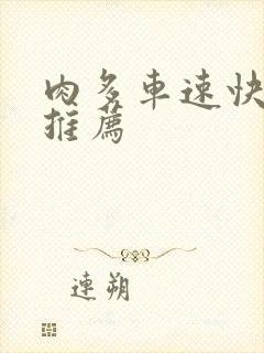 肉多车速快的书推荐