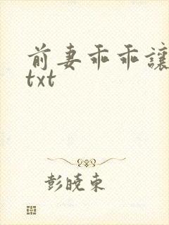 前妻乖乖让我疼txt