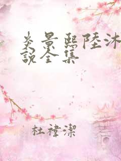 炎景熙陆沐擎小说全集