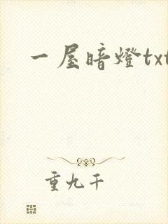 一屋暗灯txt